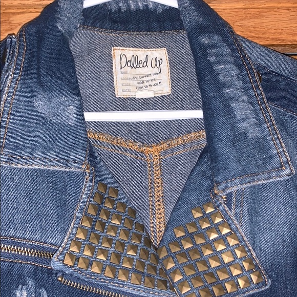 Studded jean vest - Picture 2 of 4